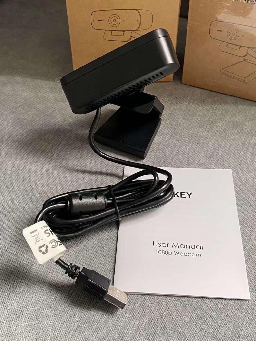 Webcam AUKEY W3 (Đức) Full HD 1080P với Micro kép đầu USB