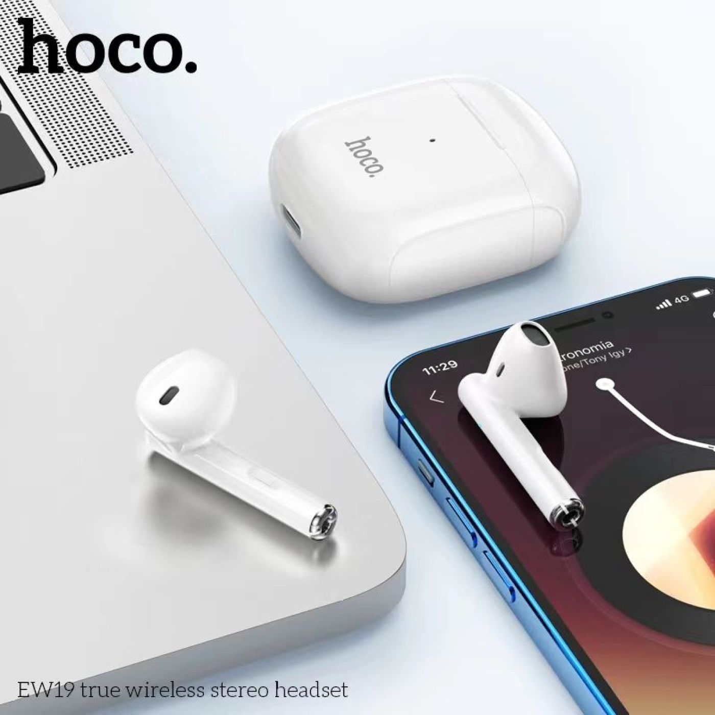 Tai nghe Bluetooth kèm dock sạc, âm thanh sống động Hoco EW19