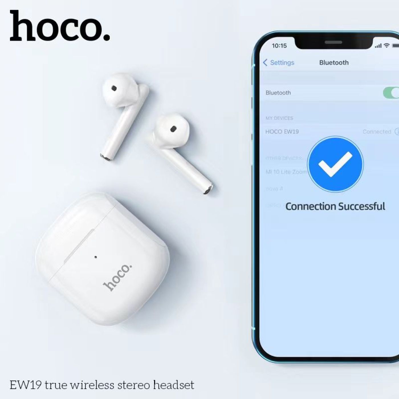 Tai nghe Bluetooth kèm dock sạc, âm thanh sống động Hoco EW19