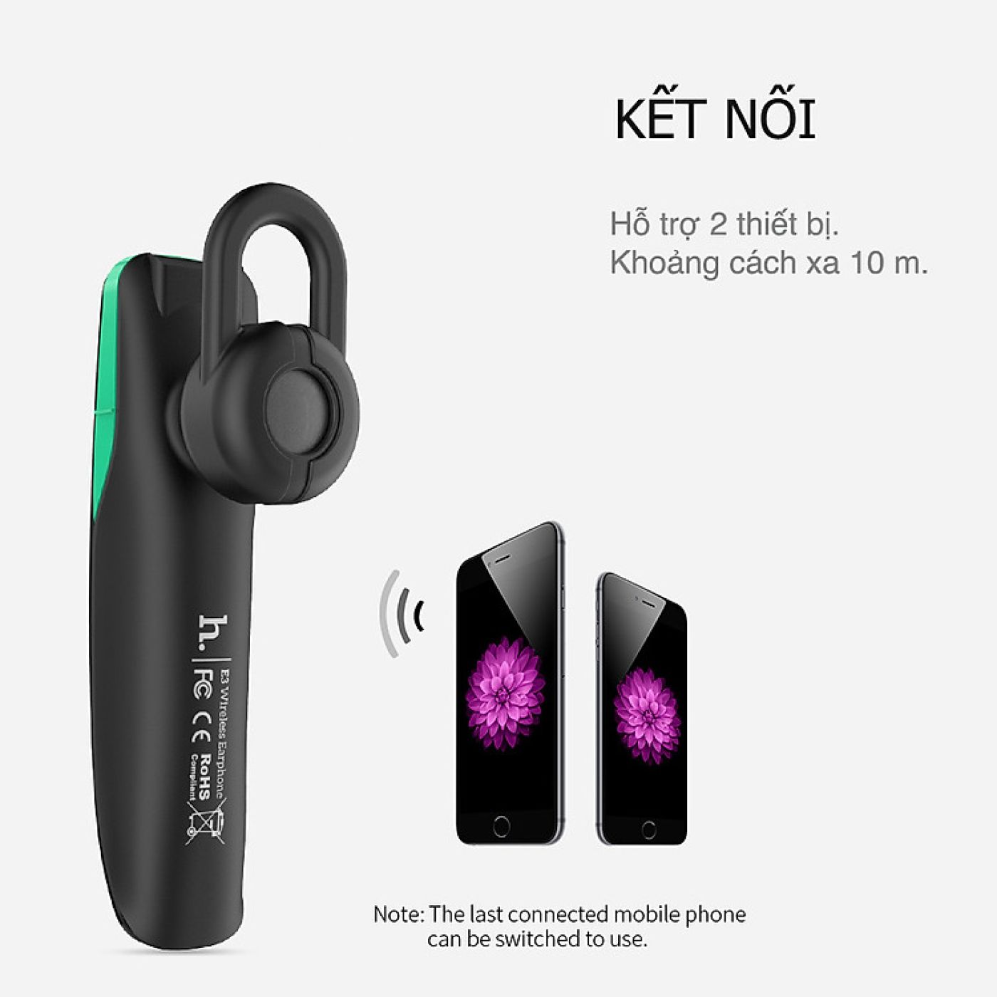 Tai Nghe Bluetooth 1 tai Hoco E1