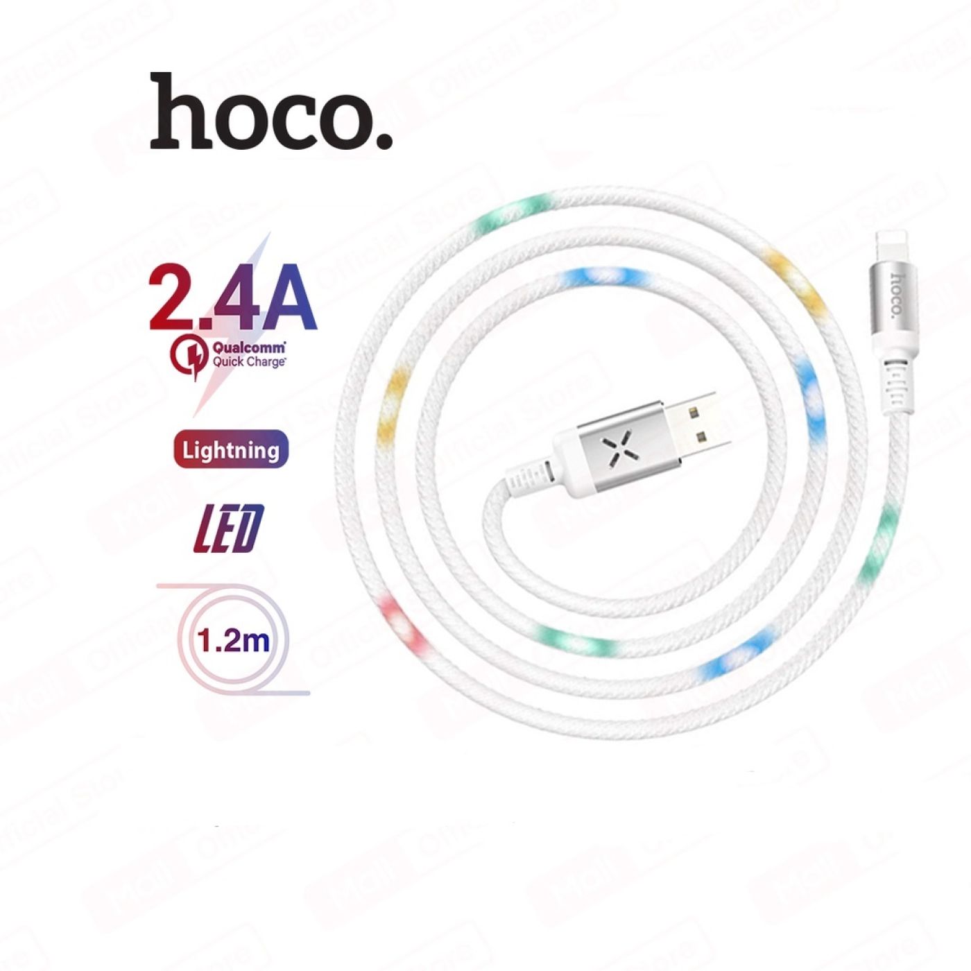 Cáp sạc nhanh và truyền dữ liệu dòng điện thoại Lightning hoco U63