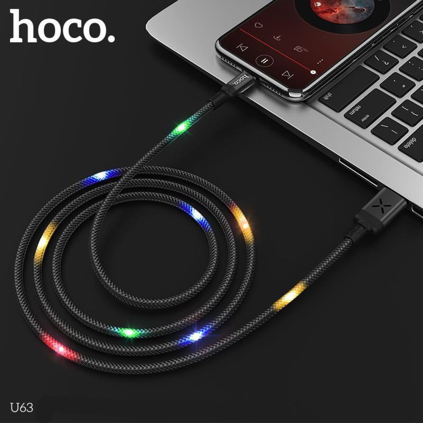 Cáp sạc nhanh và truyền dữ liệu dòng điện thoại Lightning hoco U63