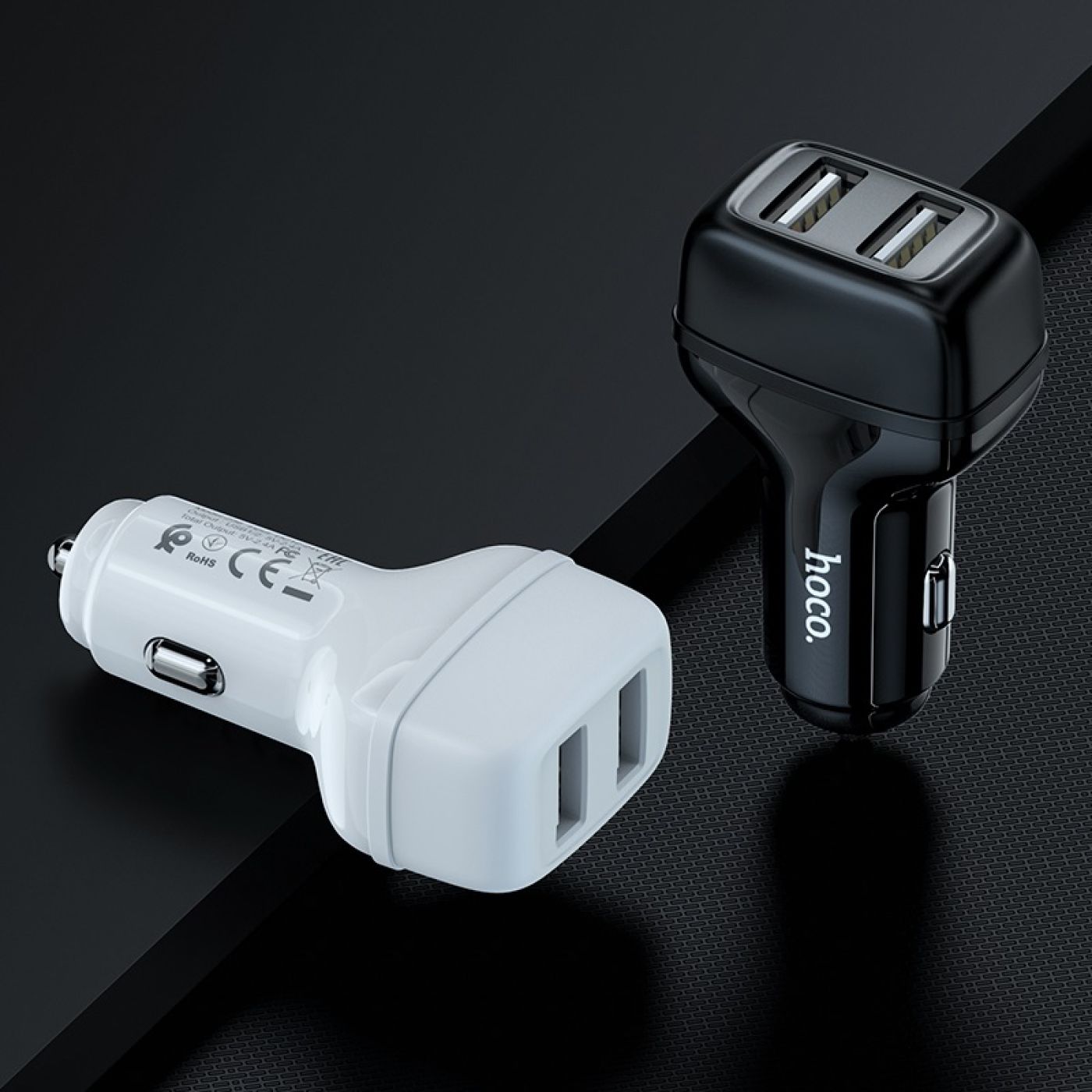 Tẩu sạc oto 2 cổng USB DC5V / 2.4A max Hoco Z36