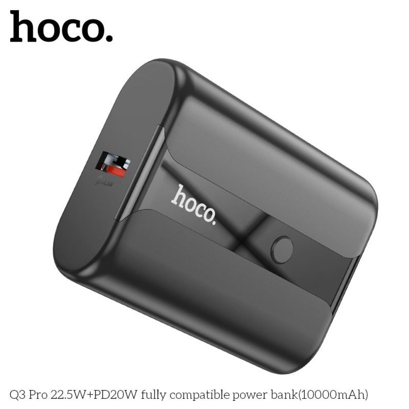 Pin sạc dự phòng sạc nhanh 22.5W+PD20W fully nhỏ gọn, dung lượng 10000mah hoco Q3 Pro