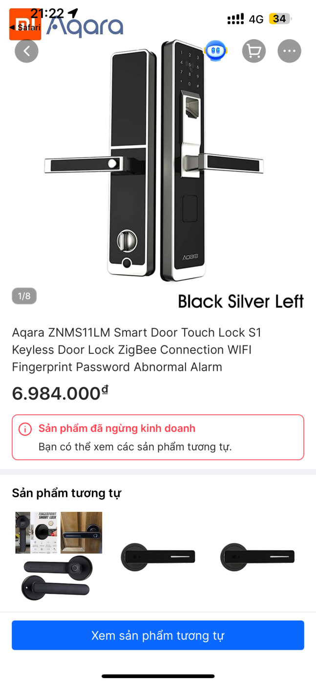 Khoá cửa thông minh Xiaomi AQARA ZNMS11LM