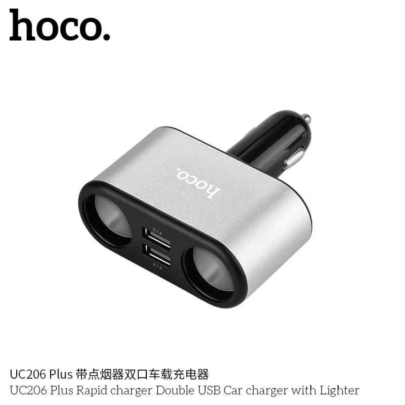 Tẩu sạc nhanh oto 4 cổng Hoco UC206 plus - cốc sạc 4 in 1 2 cổng usb 2 cổng chia trên ô tô xe hơi