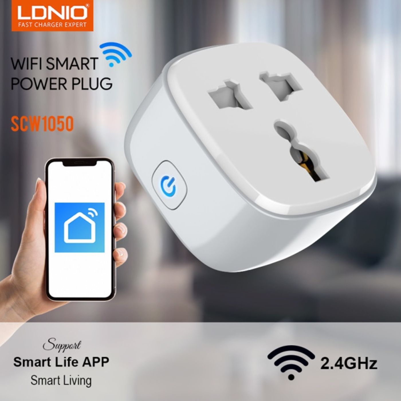 Ổ Cắm Điện Thông Minh Kết Nối WIFI LDNIO SCW1050 - Bluetooth 5.0 - Tự Động Hóa Mọi Thiết Bị.