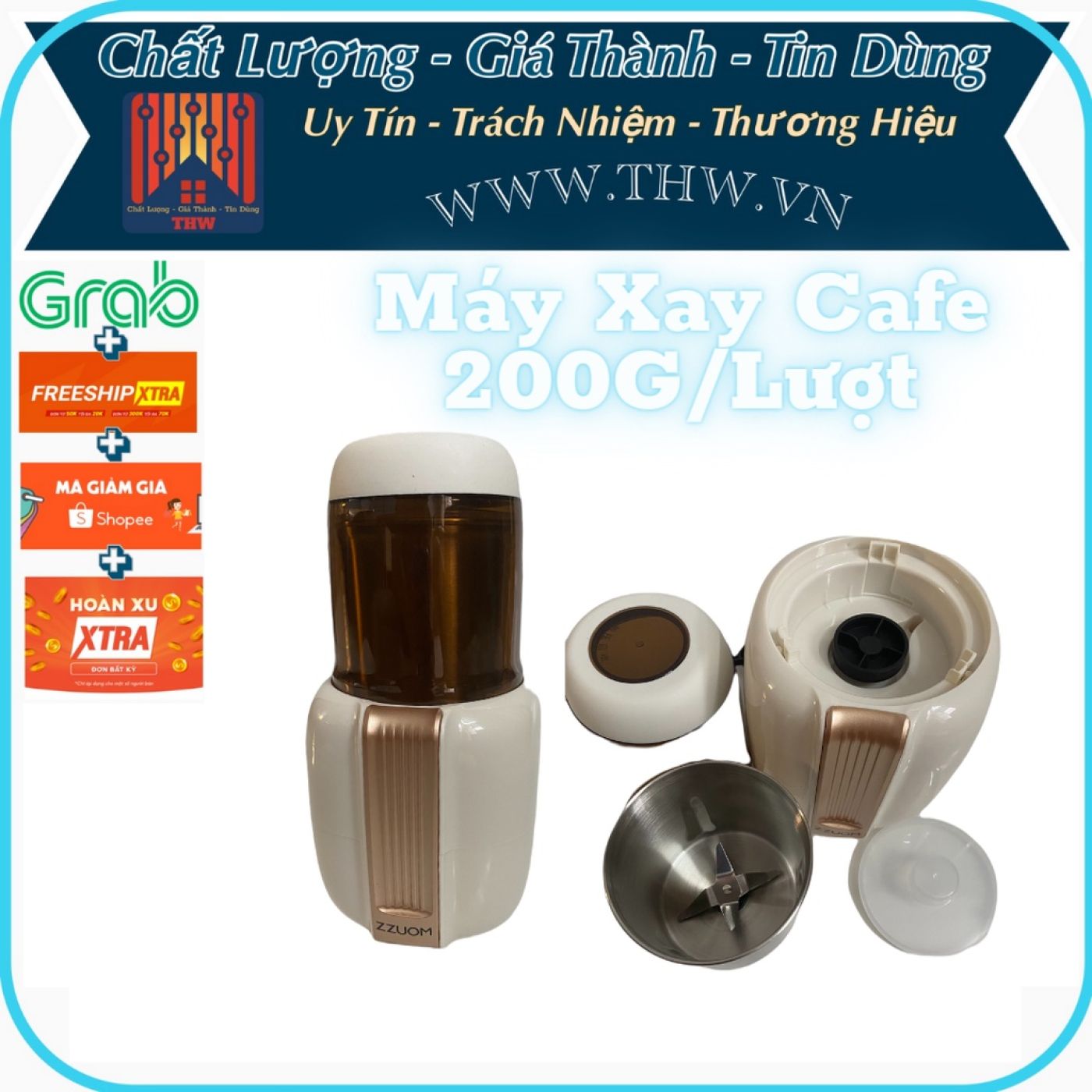 |THW| Máy Xay Các Loại Hạt & Cà Phê THW-MG601 (Xay mọi loại hạt)