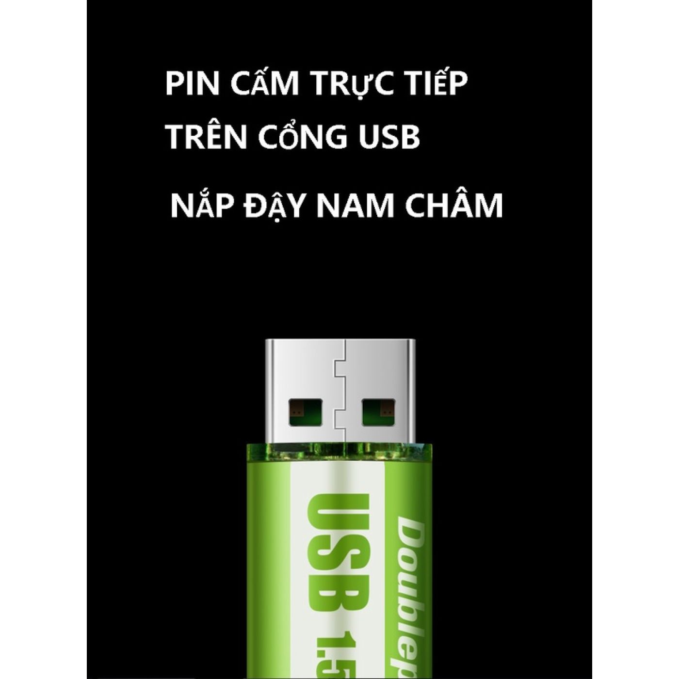 Pin sạc AA 1.5v Lithium cổng USB Doublepow pin tiểu số 5 pin AA sạc 1800mah dùng vĩnh cửu