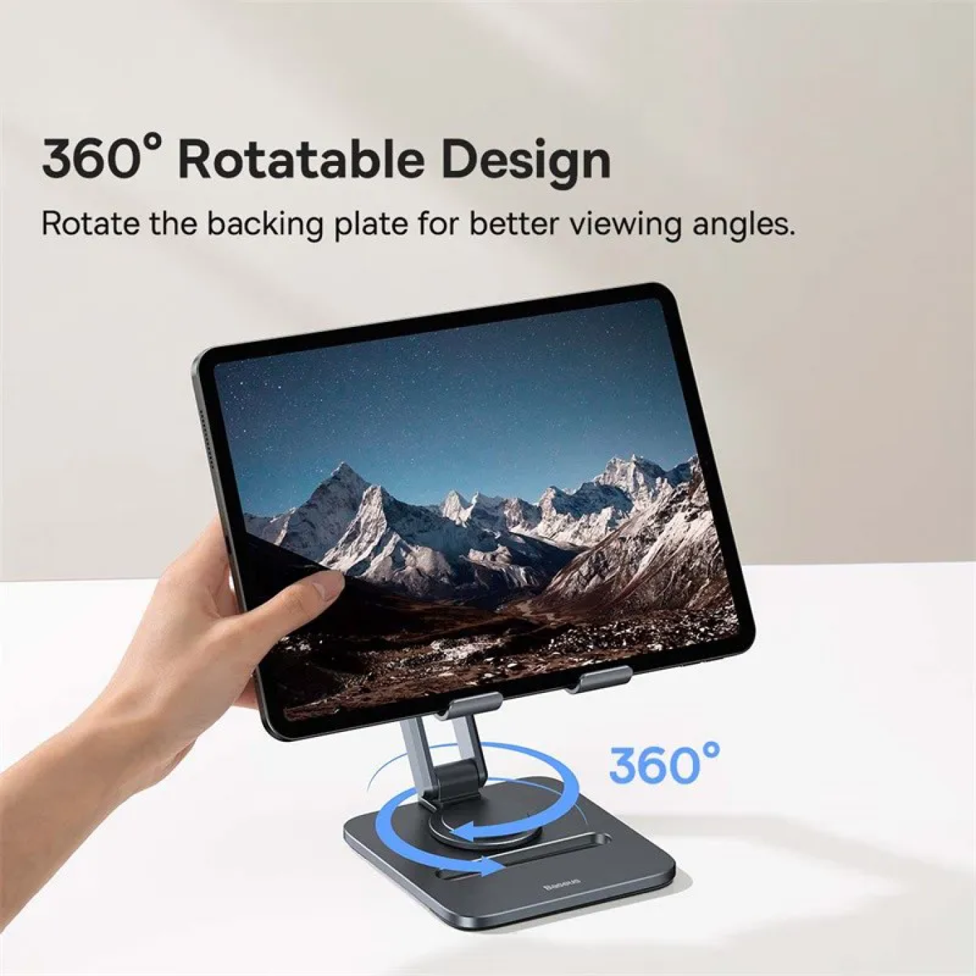 Giá Đỡ Điện Thoại Và Máy Tính Bảng Xếp Gọn Baseus Desktop Biaxial Foldable Metal Stand