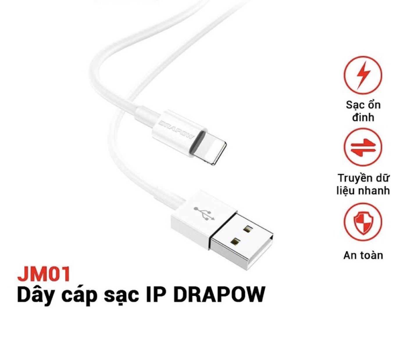 Dây cáp sạc Drapow JM01 dành cho iPhone