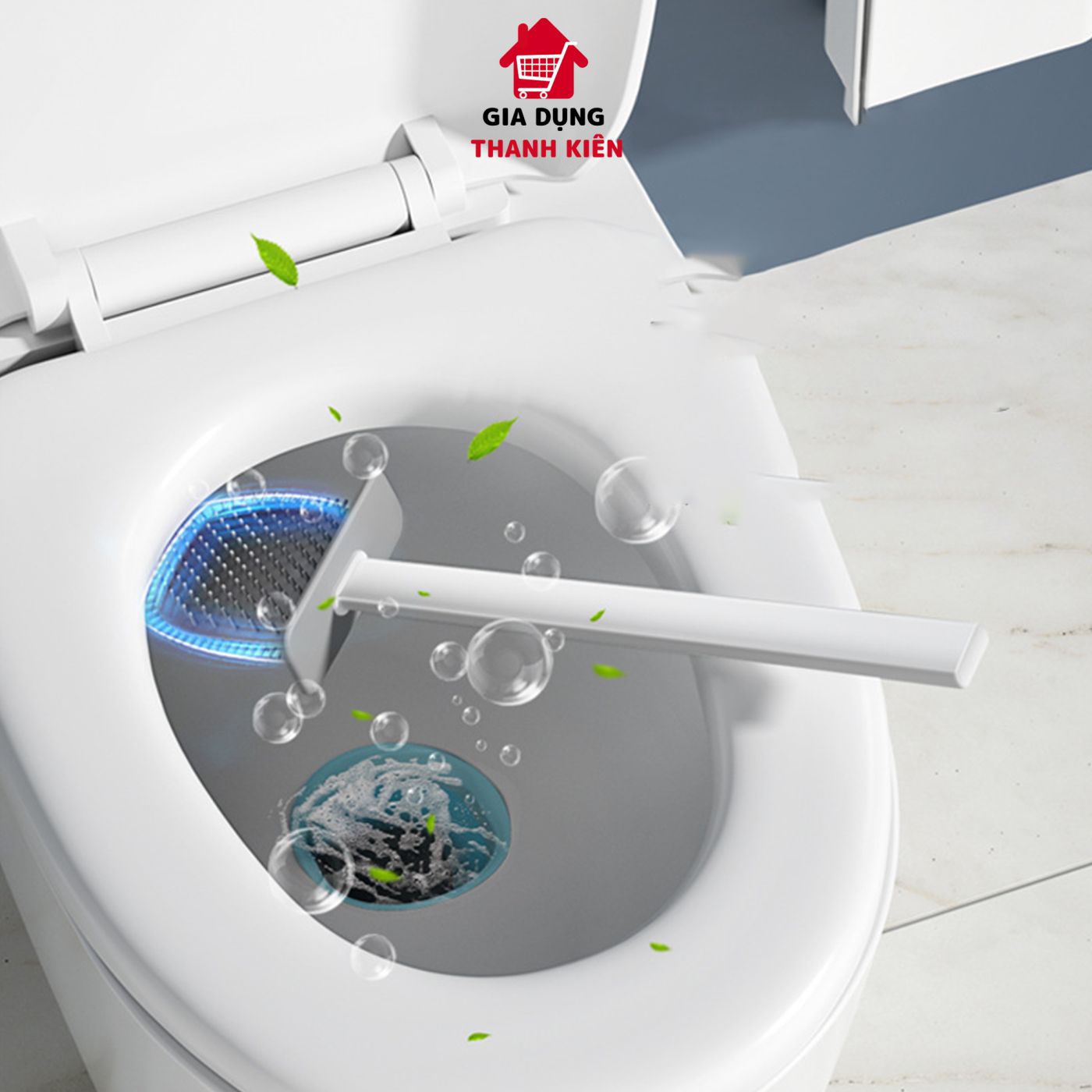 Cọ bồn cầu toilet, chà nhà vệ sinh có gắn tường chắc chắn thiết kế thông minh dễ dàng sử dụng Thanh