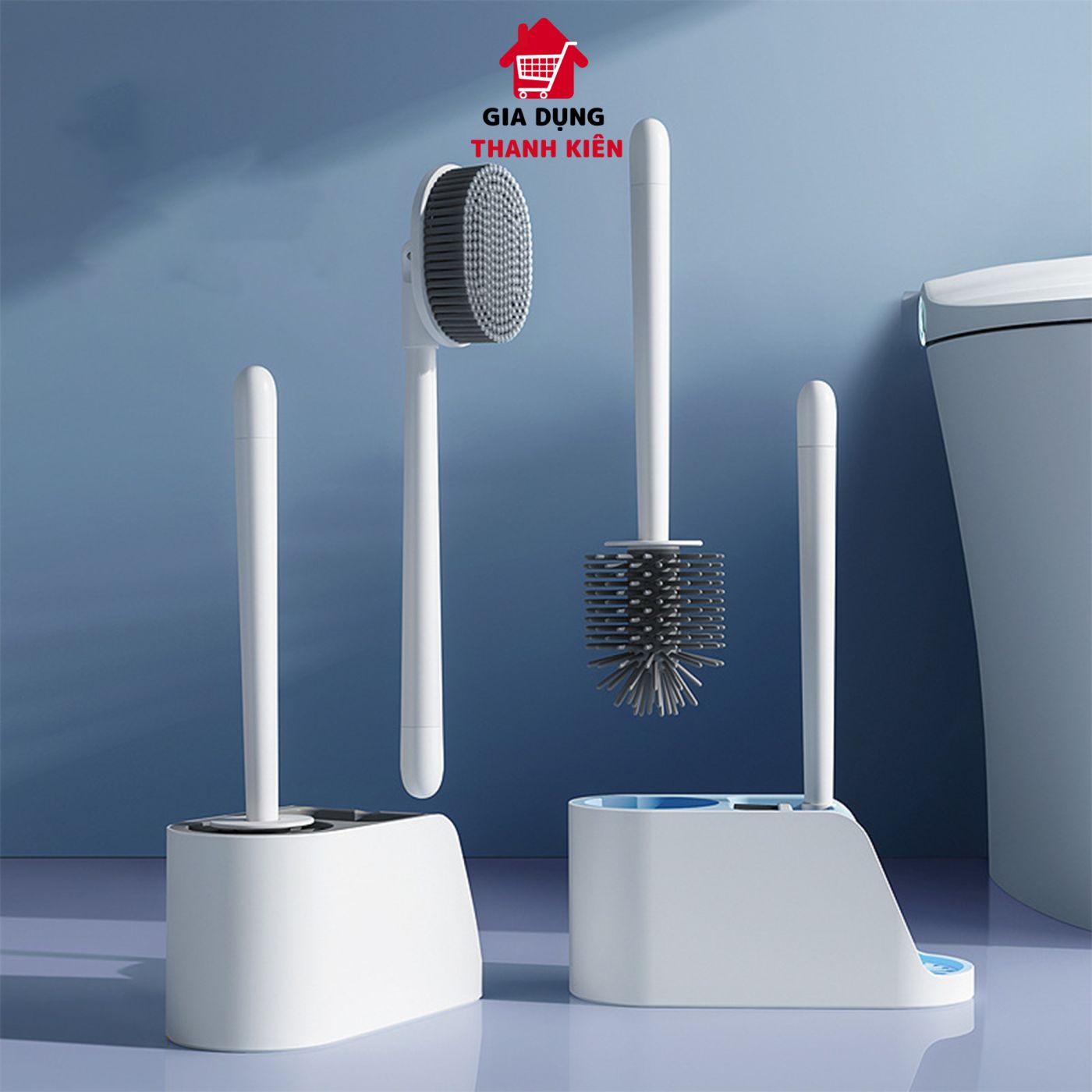 Bàn chải vệ toilet, cọ bồn cầu silicon 2 công dụng thiết kế thông minh giúp cọ sạch mọi ngóc ngách T