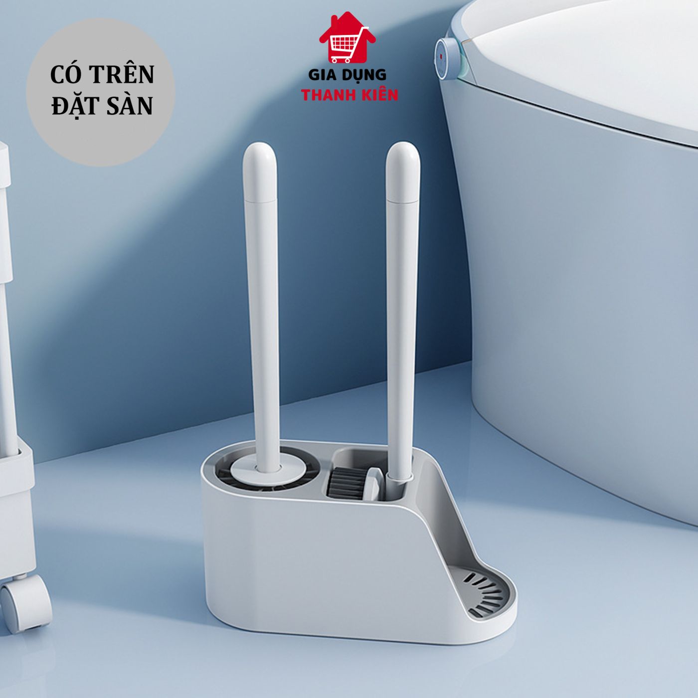 Bàn chải vệ toilet, cọ bồn cầu silicon 2 công dụng thiết kế thông minh giúp cọ sạch mọi ngóc ngách T