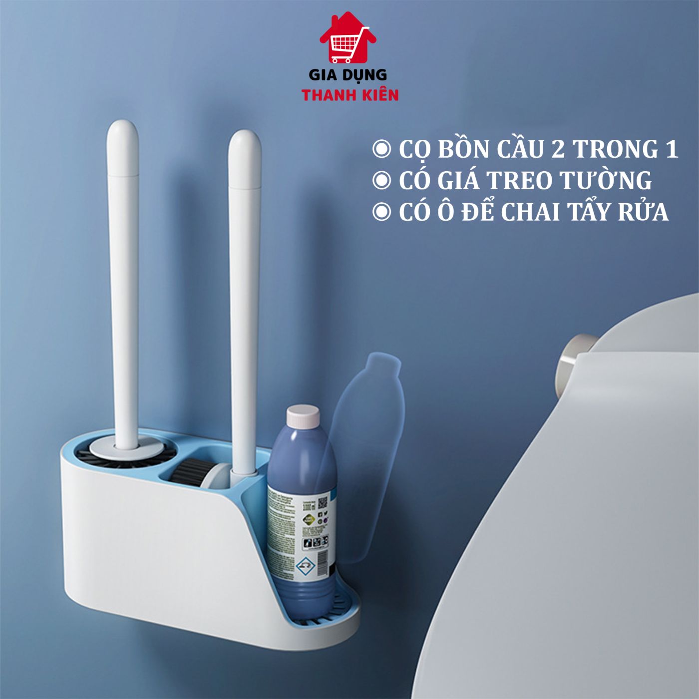 Bàn chải vệ toilet, cọ bồn cầu silicon 2 công dụng thiết kế thông minh giúp cọ sạch mọi ngóc ngách T