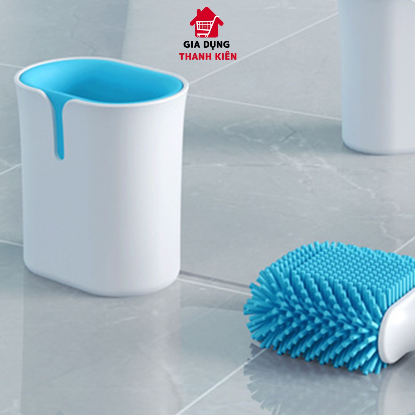 Bàn chải vệ sinh dẹp, toilet chất liệu silicon dẻo dai chà mọi góc cạnh thế hệ mới có gắn tường TK01