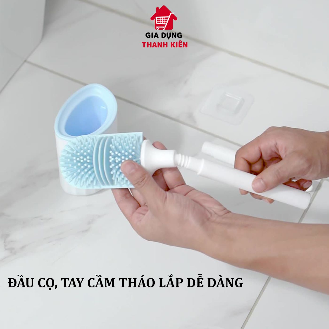 Bàn chải vệ sinh tròn, toilet chất liệu silicon dẻo dai chà mọi góc cạnh thế hệ mới có gắn tường TK0