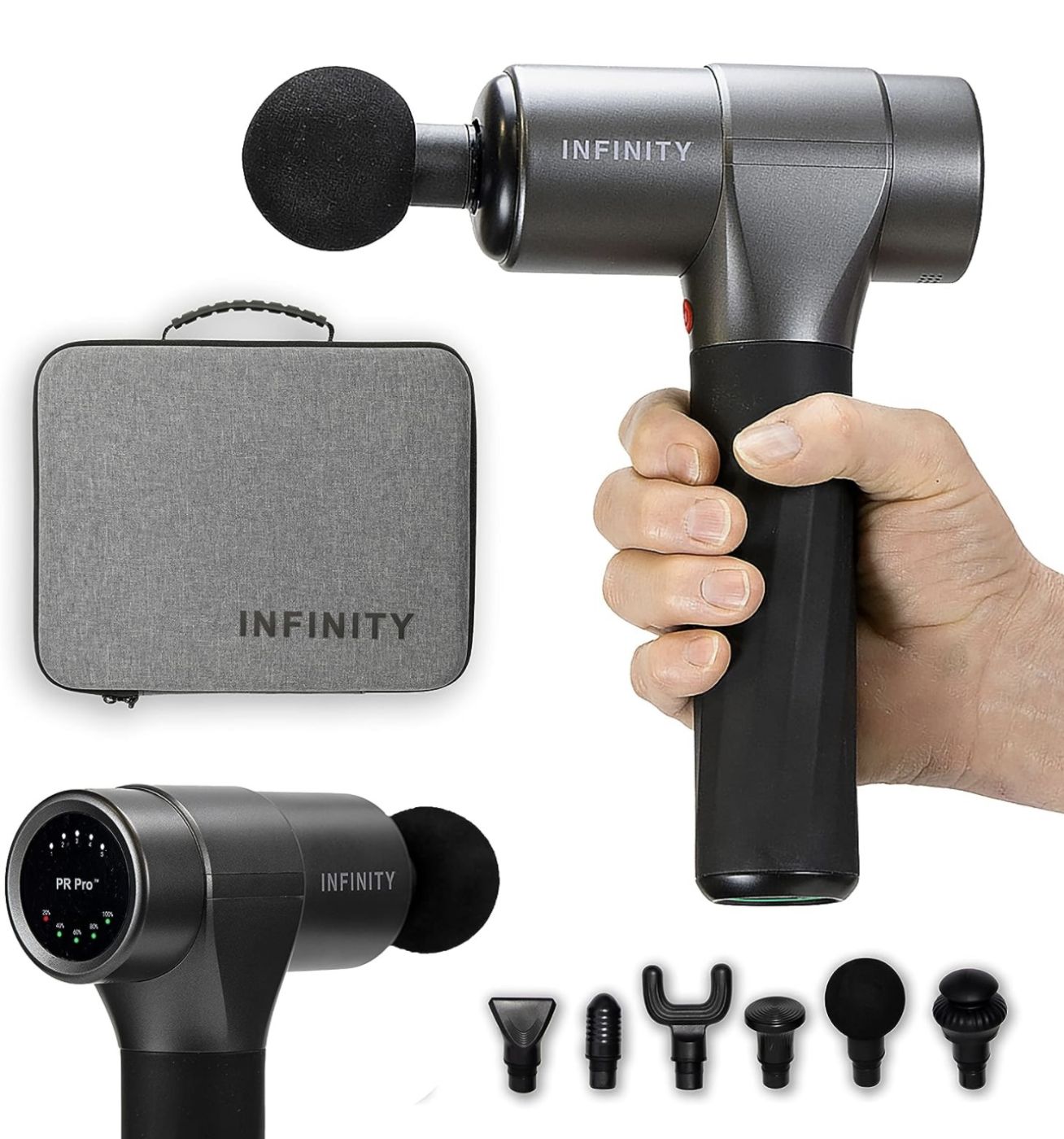 {Tặng tăm nước iZepoon 299k} Súng Massage Full body INFINITY PR Pro ( Mỹ )