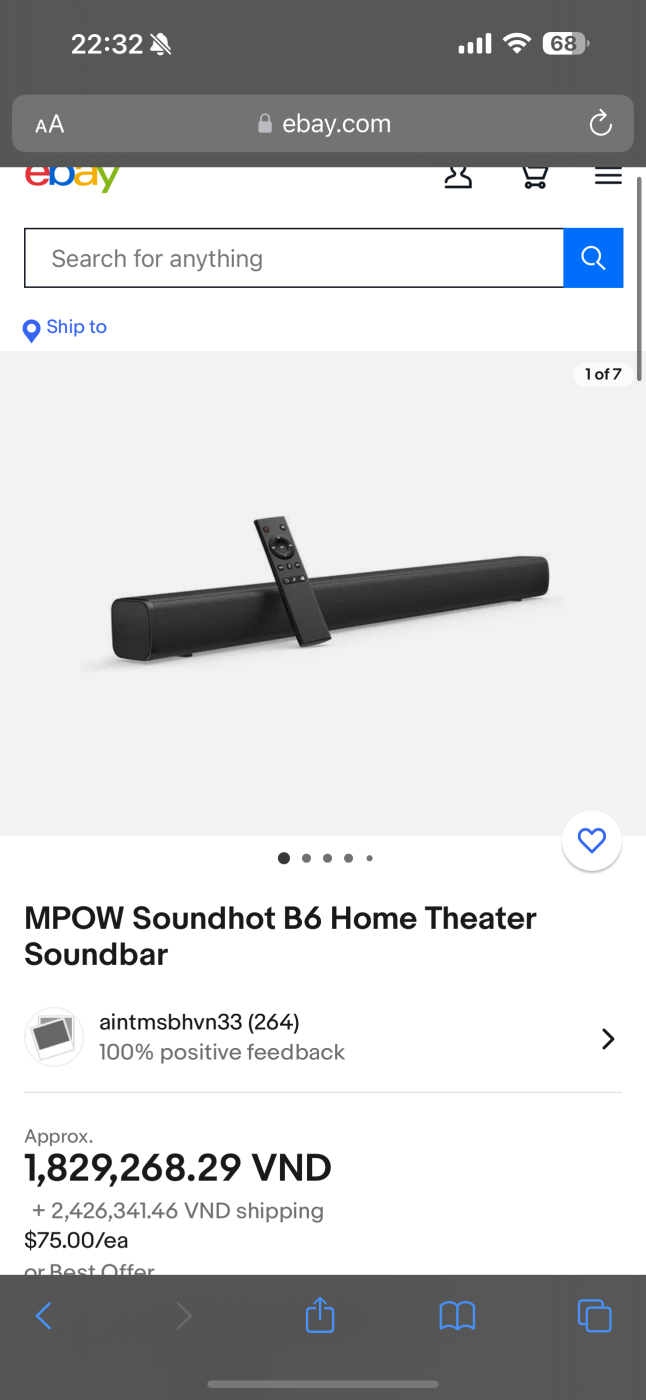 {Tặng bàn chải điện Xiaomi} Loa soundbar MPOW Soundhot B6 có Remote, công suất 40w Bluetooth 5.0