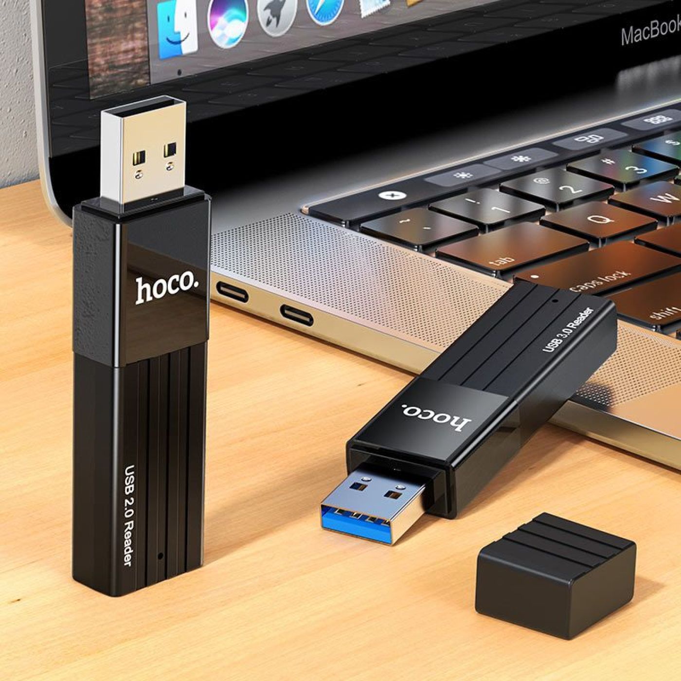 Đầu đọc thẻ nhớ SD, TF chân USB 2.0 hoco HB20