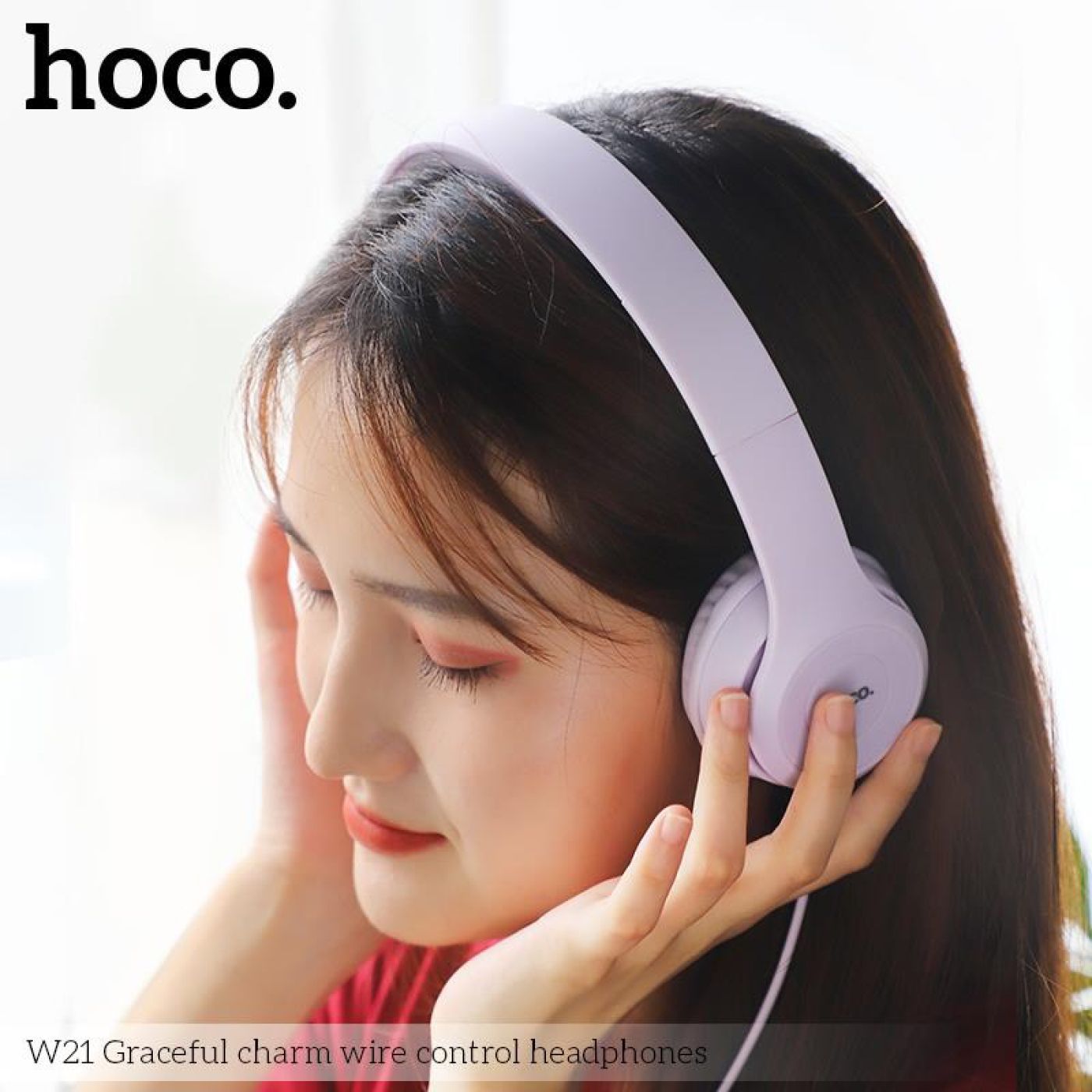 Tai nghe chụp tai có míc dàm thoại, âm thanh sống động Hoco W21