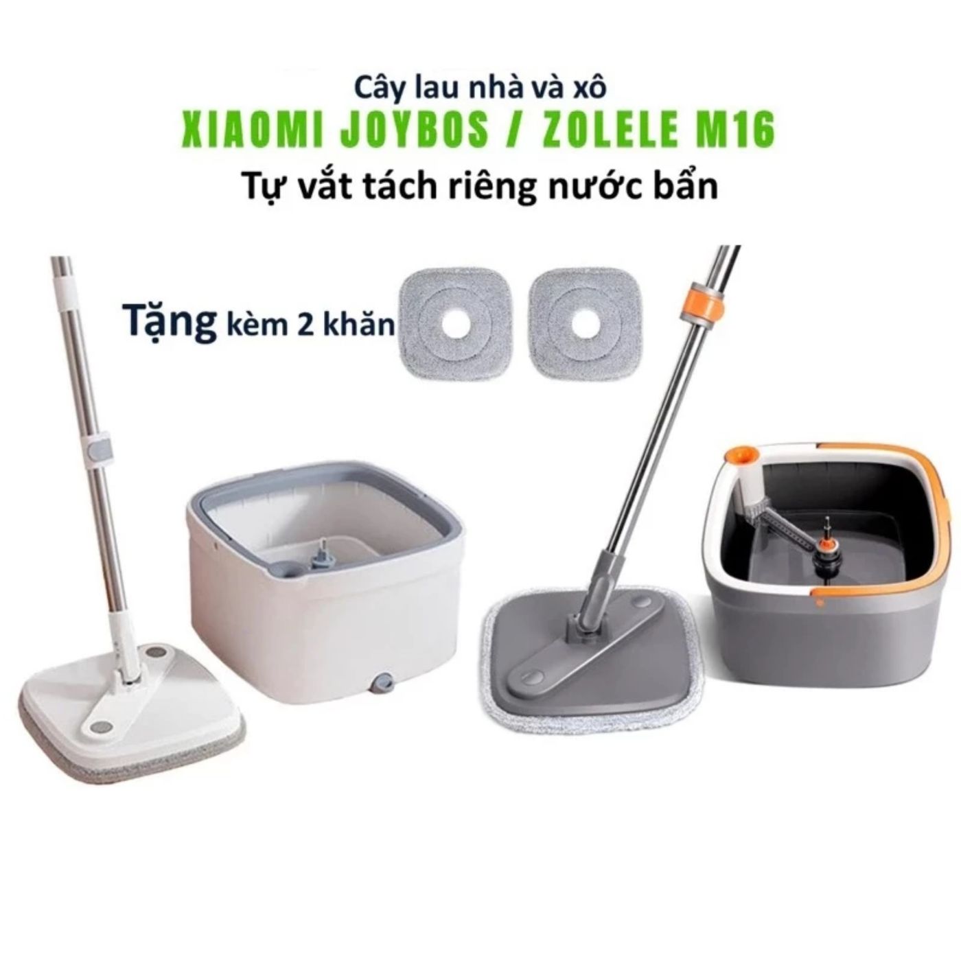 Bản Quốc Tế] Cây Lau Nhà Và Xô Zolele M16 - Bộ Lau Nhà , tách nước bẩn - Chính Hãng