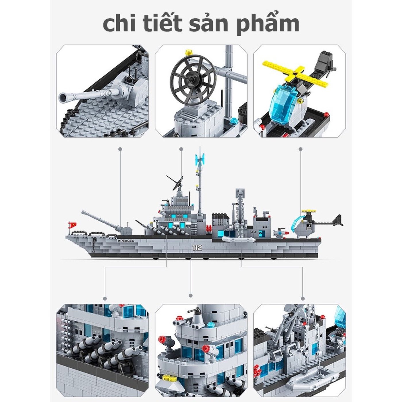 (order giao 20/1) Lego tàu chiến 1560 chi tiết cao cấp giá rẻ, đồ chơi lắp ráp mô hình