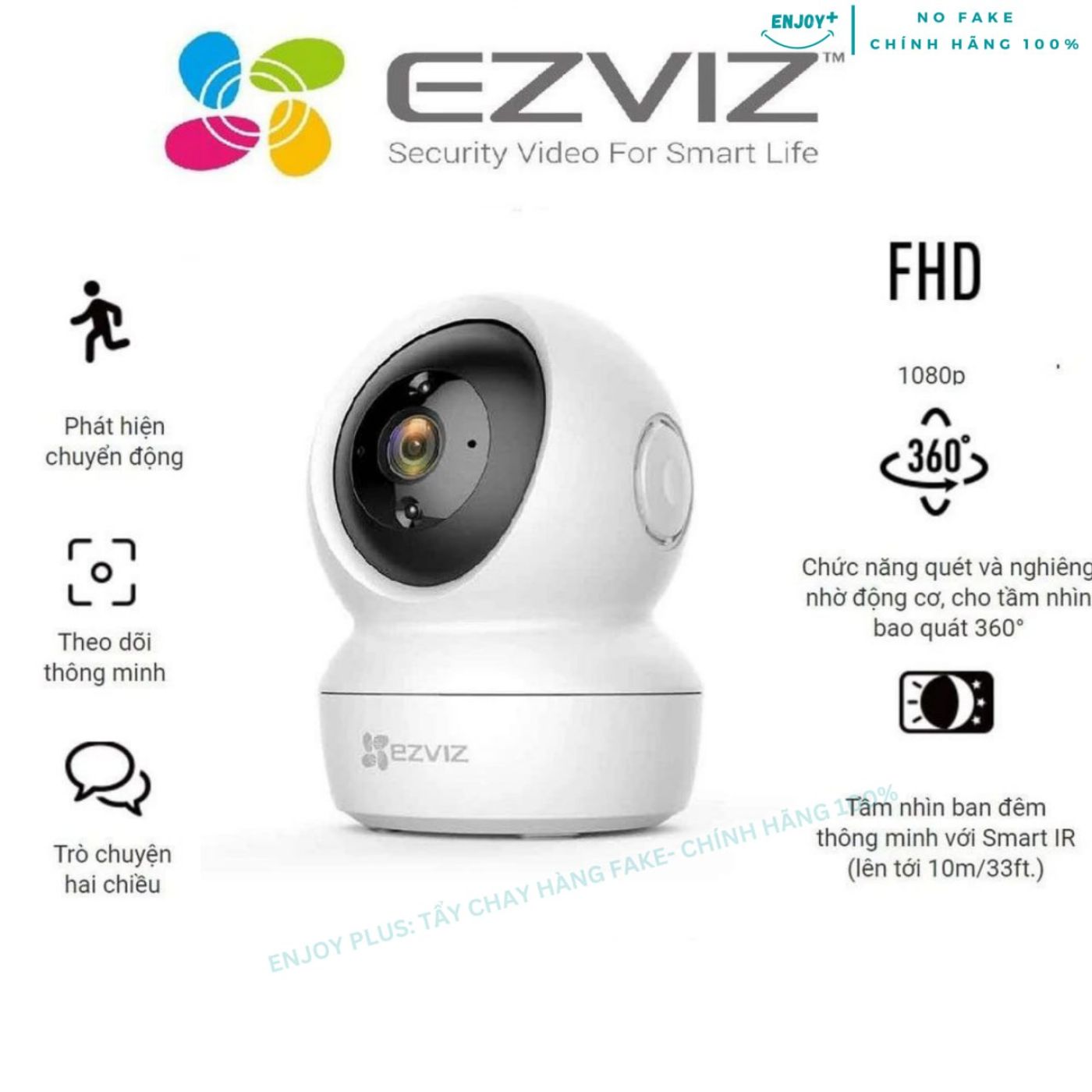 Bộ Camera Ezviz 2MP FullHD+Thẻ nhớ 64GB - Hàng Chính Hãng