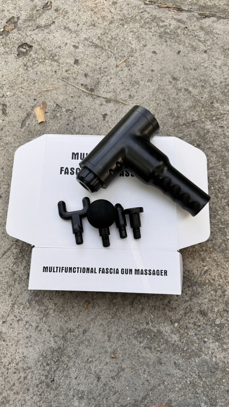 Súng Massage Fascia Gun - có 4 đầu đấm