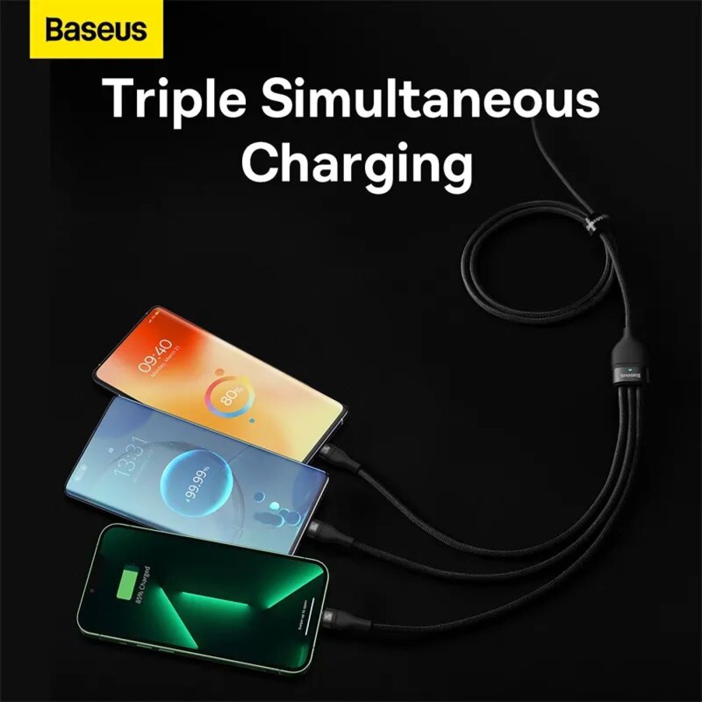 Cáp Sạc Nhanh Đa Năng 3 in 1 Baseus Flash Series Ⅱ One-for-three Fast Charging Cable TypeC to M+L+C