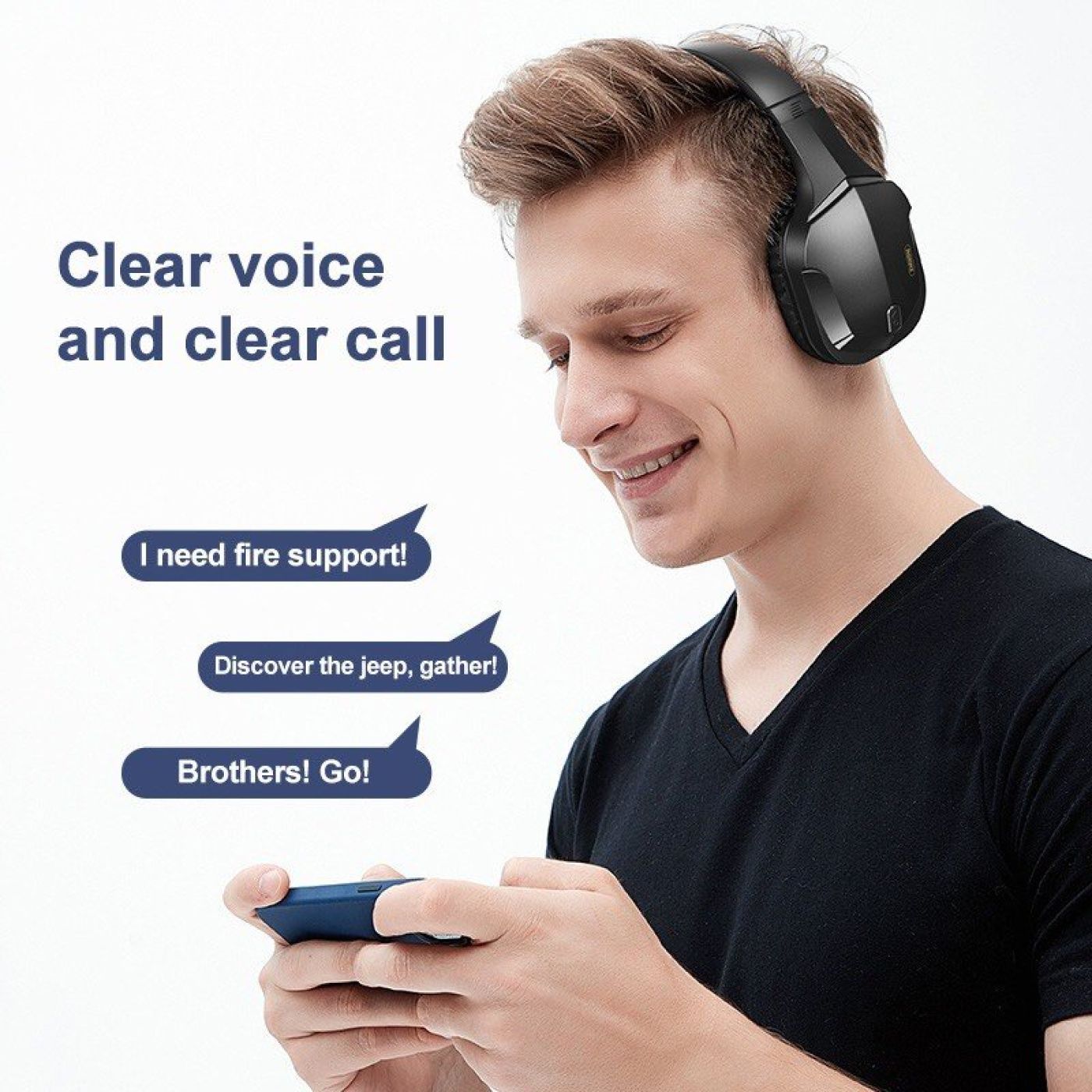 Tai nghe bluetooth chụp tai có míc đàm thoại, không đau tai remax RB-750HB