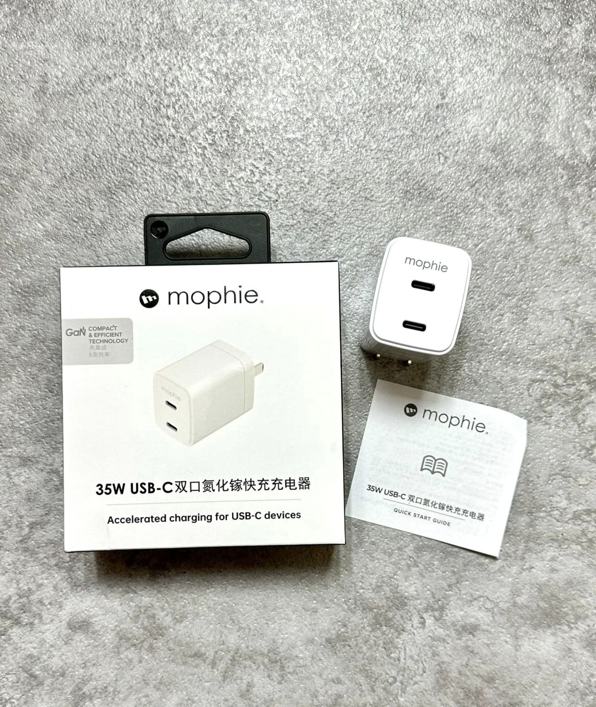 Sạc Mophie 35W 2 cổng Type-C sạc nhanh PD PPS cho Iphone ipad samsung