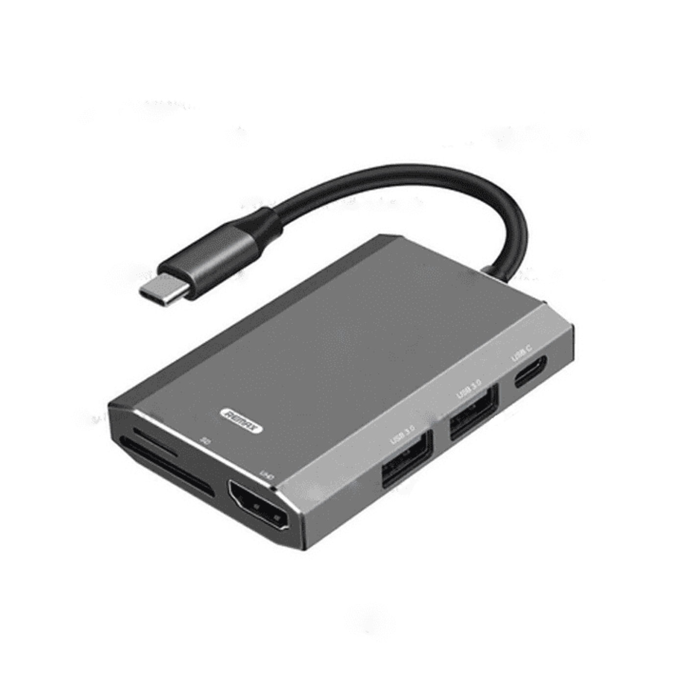 Hub chuyển đổi cao cấp 6 in 1 cổng Type C ra USB 3.0 + HDMI + Đầu đọc thẻ nhớ Remax RU-U30