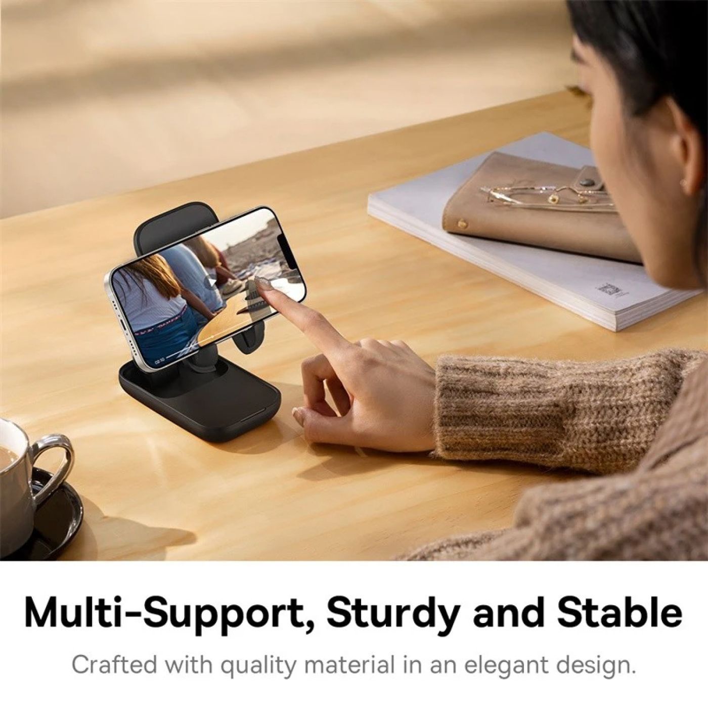 Giá Đỡ Điện Thoại Baseus Seashell Series Folding Phone Stand Cluster Có Thể Gập Lại Dùng Cho Điện th