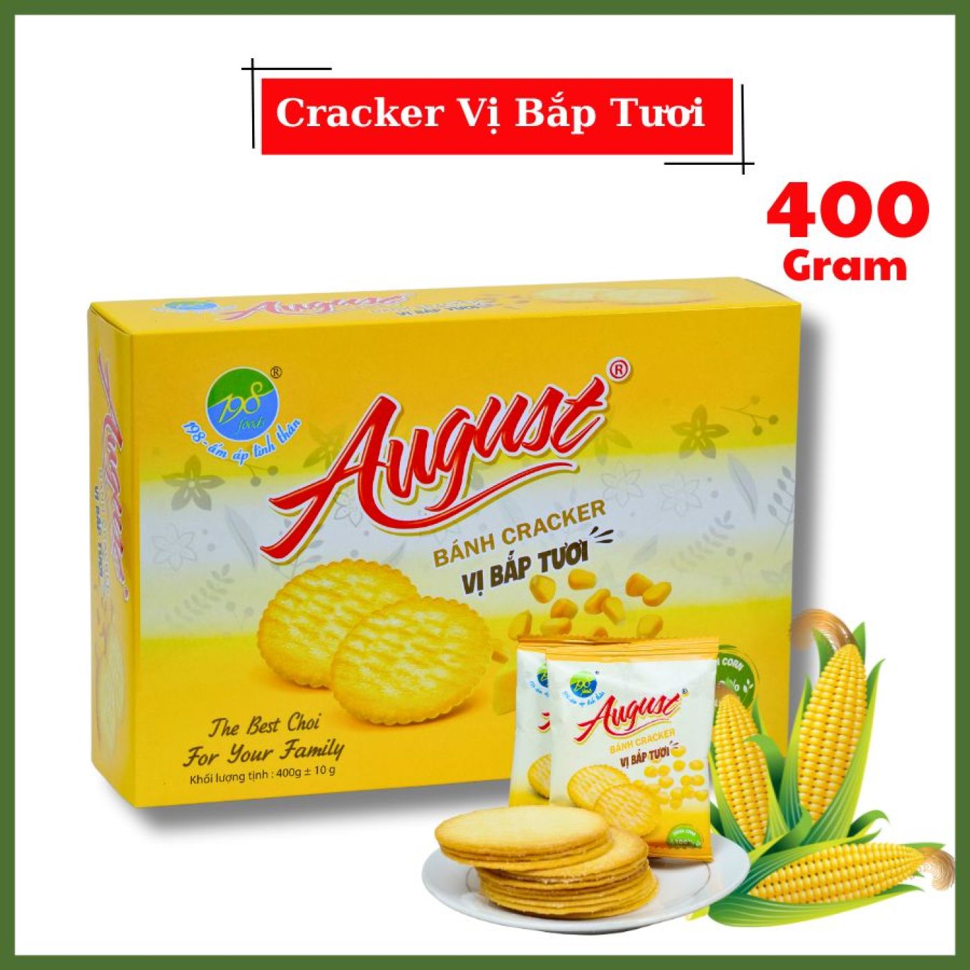 Bánh Cracker Vị Bắp Tươi - hộp 400G