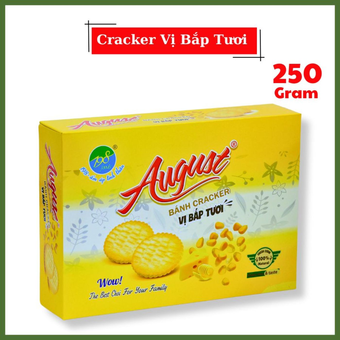 Bánh Cracker Vị Bắp Tươi - hộp 250G