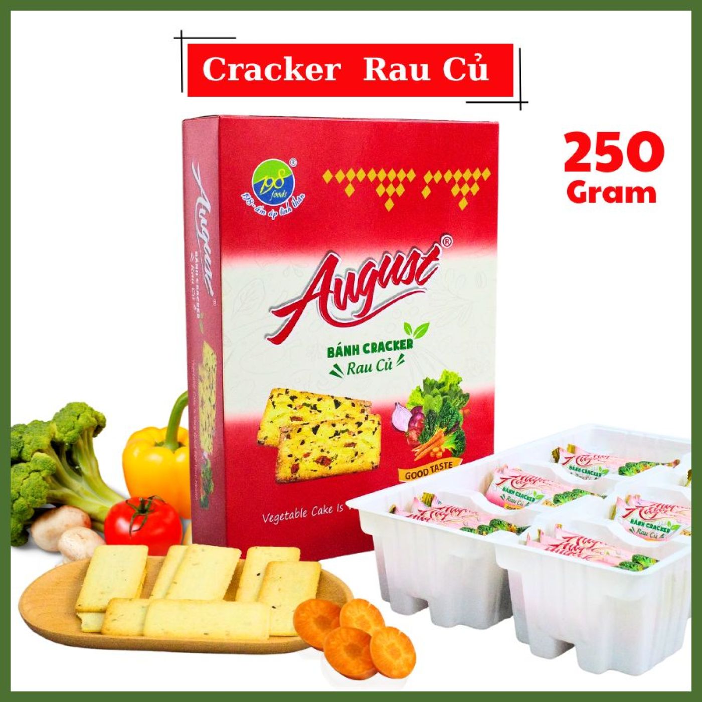 Bánh Cracker Rau Củ - hộp 250G