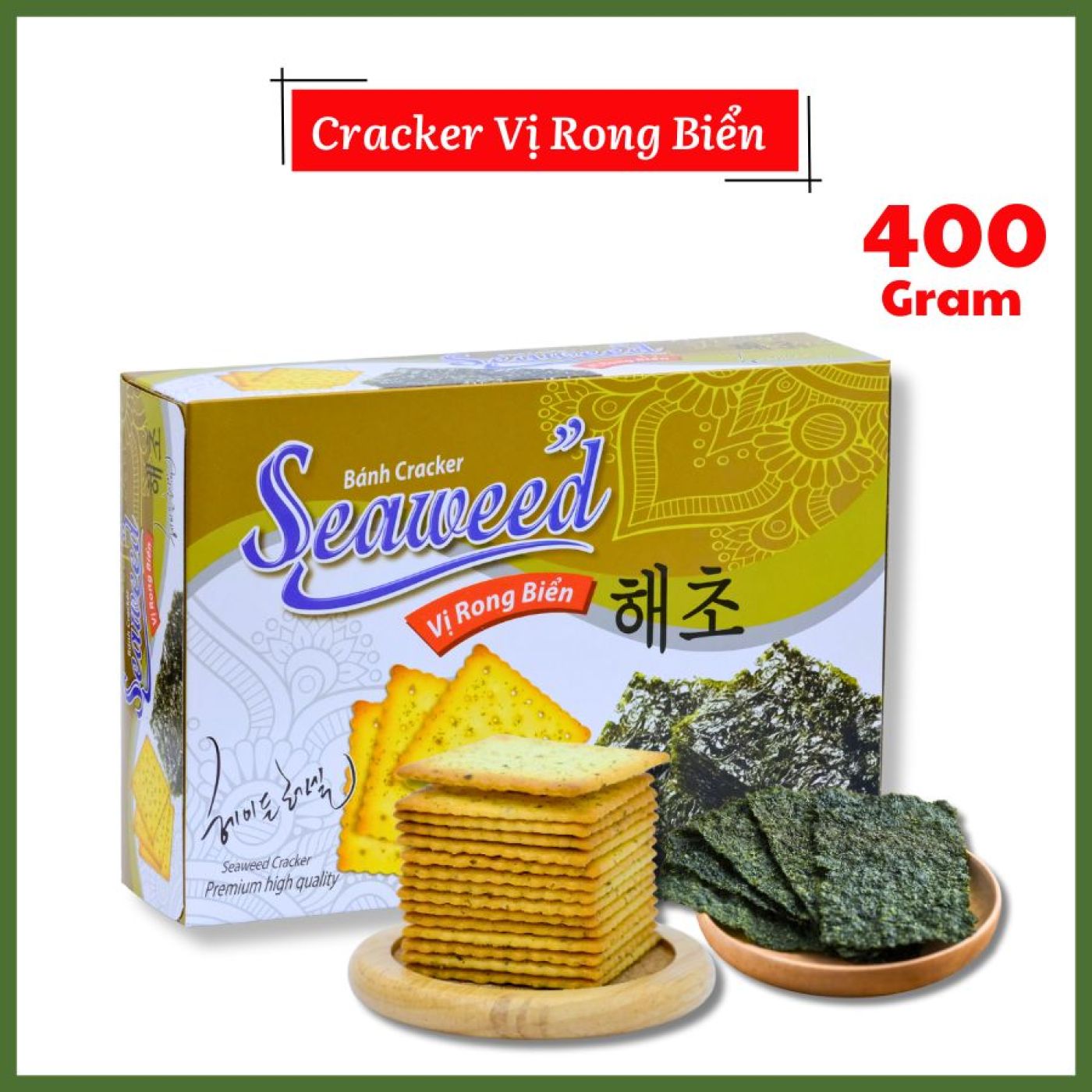 Bánh Cracker Vị Rong Biển - Hộp 400G