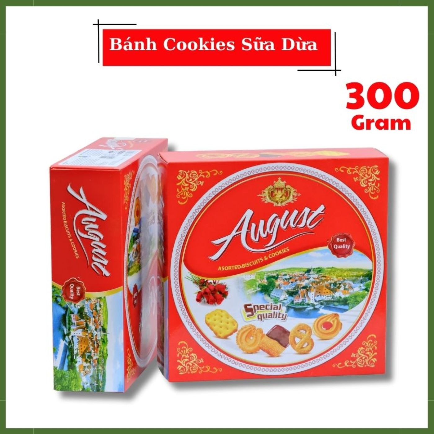 Bánh Quy Cookies Sữa Dừa Thơm Ngon - Hôp 300G