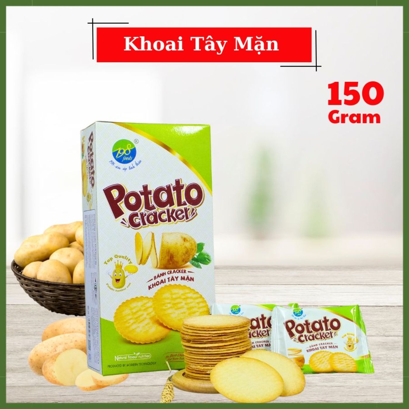 Bánh Cracker Khoai Tây Mặn - Hộp 150G