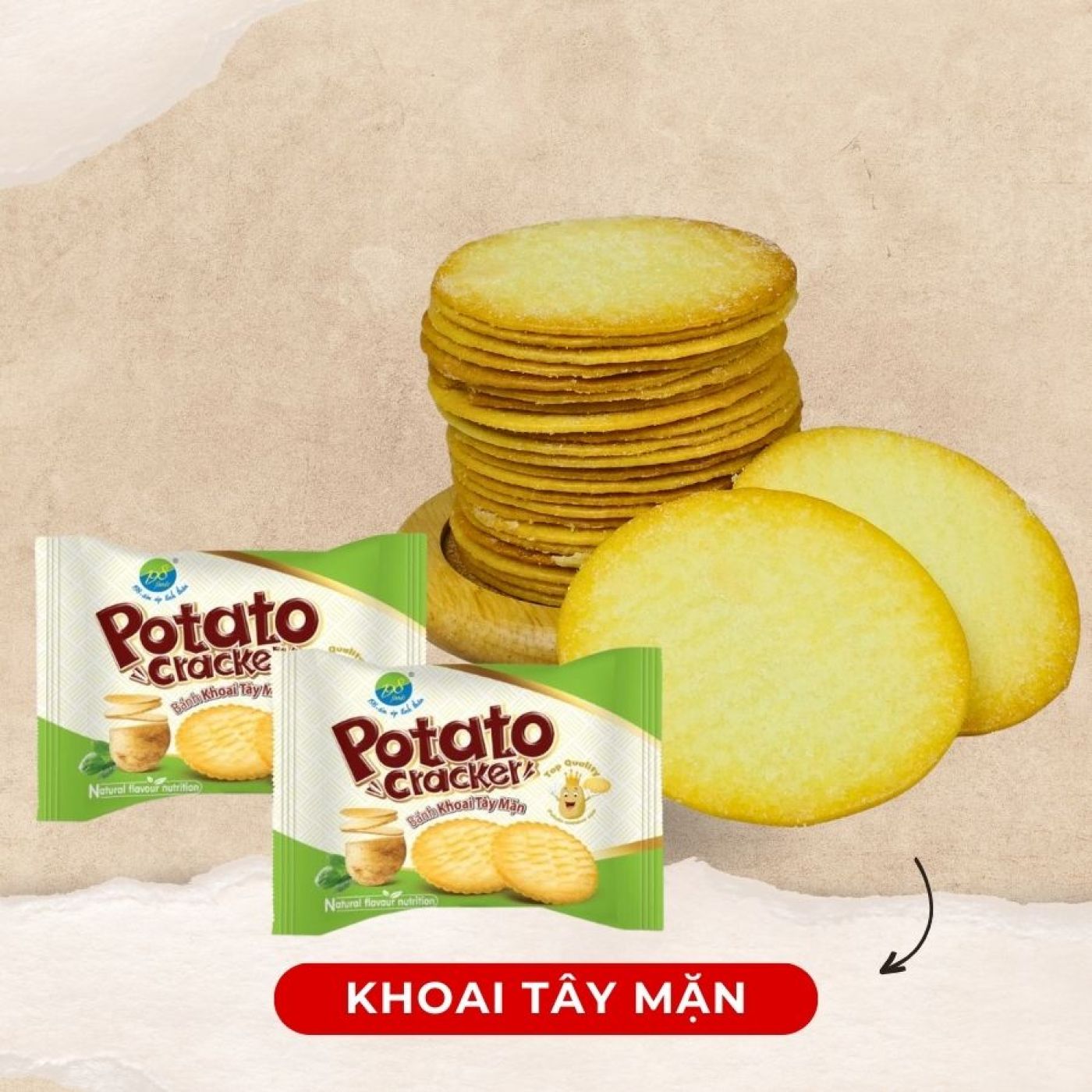 Bánh Cracker Khoai Tây Mặn - Hộp 250G