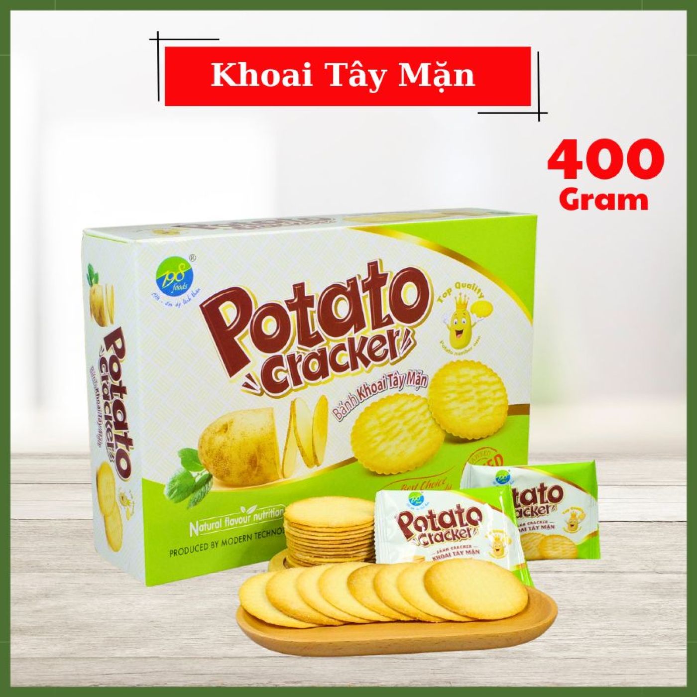 Bánh Cracker Khoai Tây Mặn - Hộp 400G