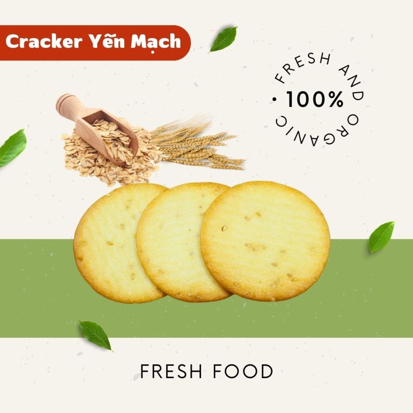 Bánh Cracker Yến Mạch Bổ Dưỡng - Hộp 250G