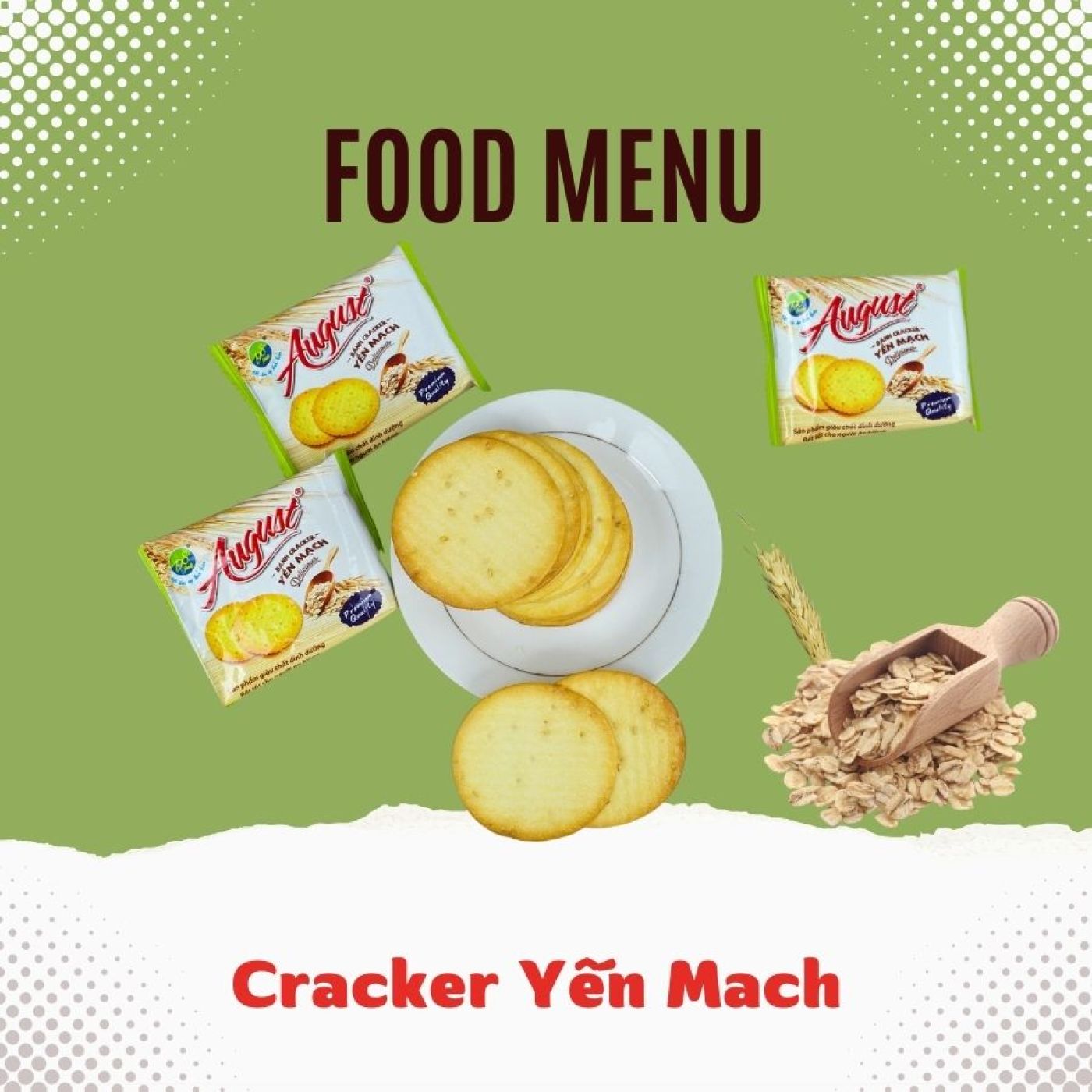 Bánh Cracker Yến Mạch Bổ Dưỡng - Hộp 400G