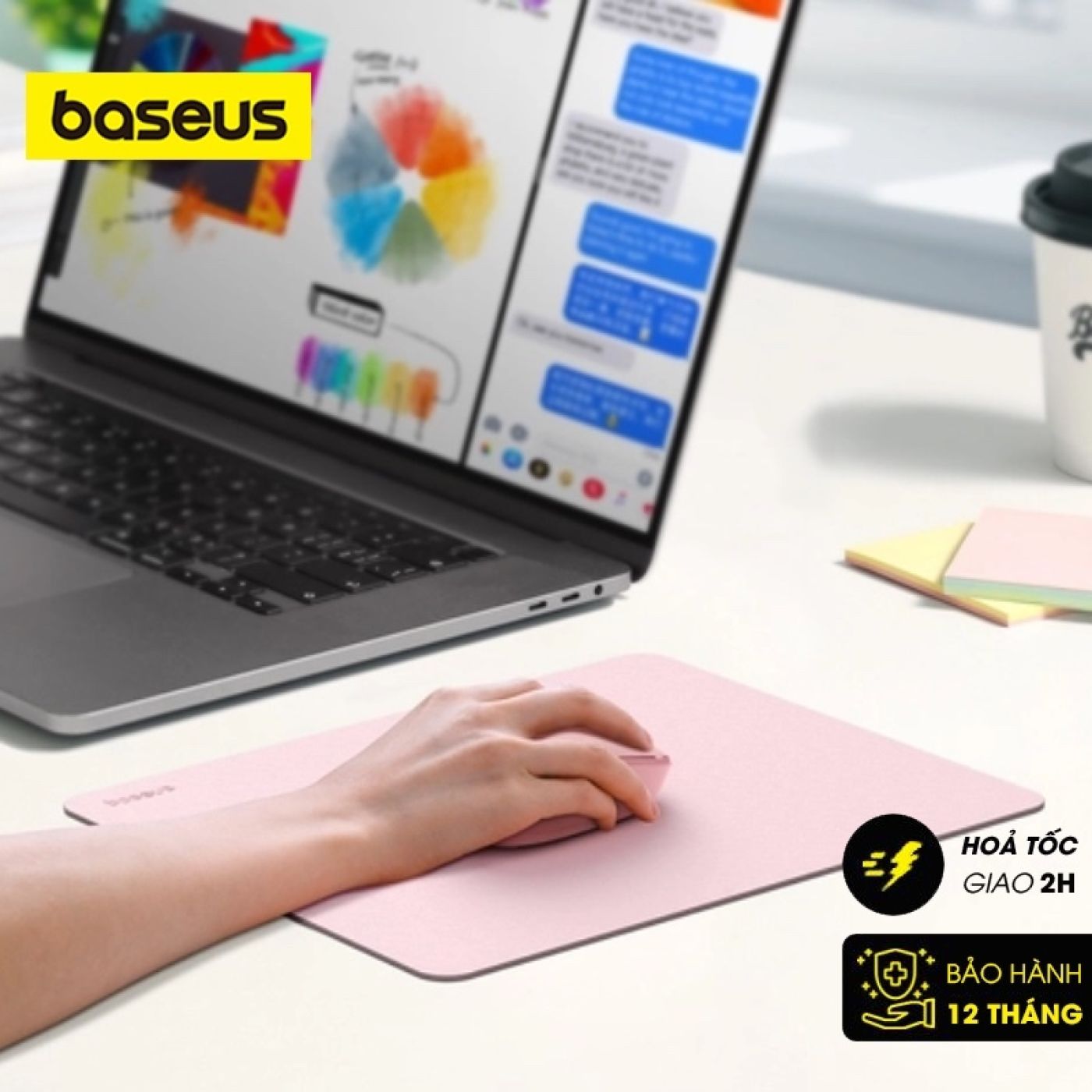 Lót Chuột Baseus Mouse Pad Chất Liệu Da P.U Siêu Mịn