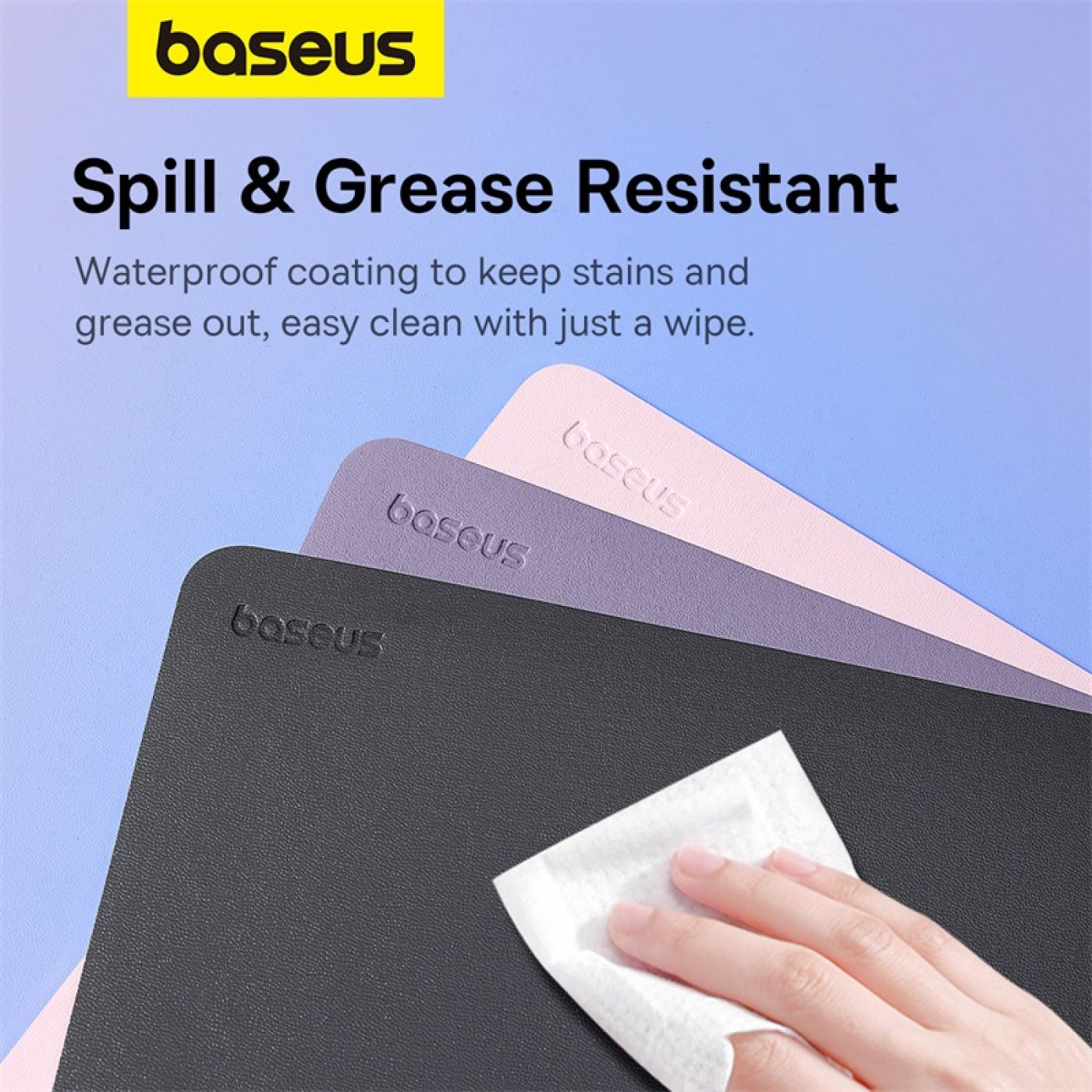 Lót Chuột Baseus Mouse Pad Chất Liệu Da P.U Siêu Mịn