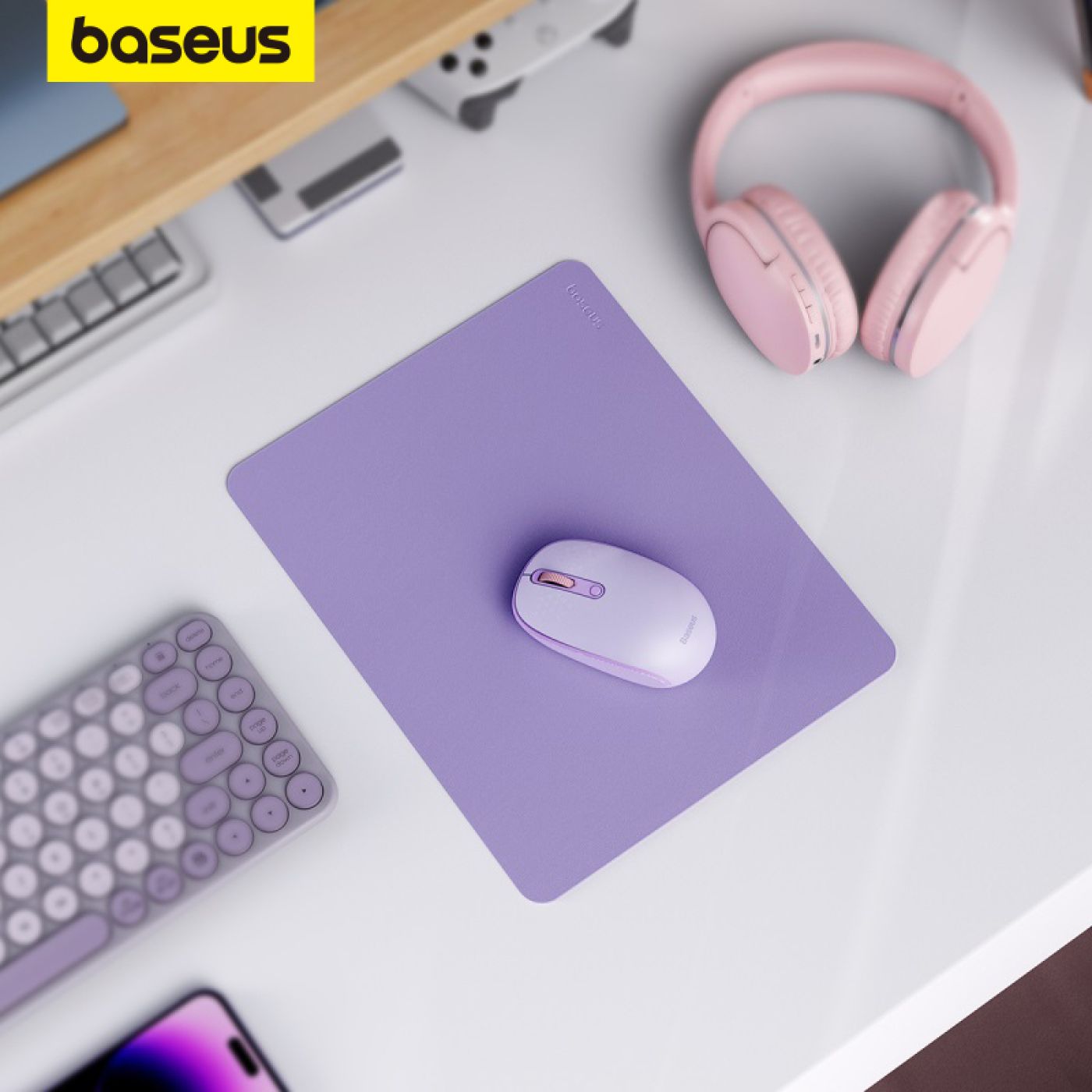 Lót Chuột Baseus Mouse Pad Chất Liệu Da P.U Siêu Mịn