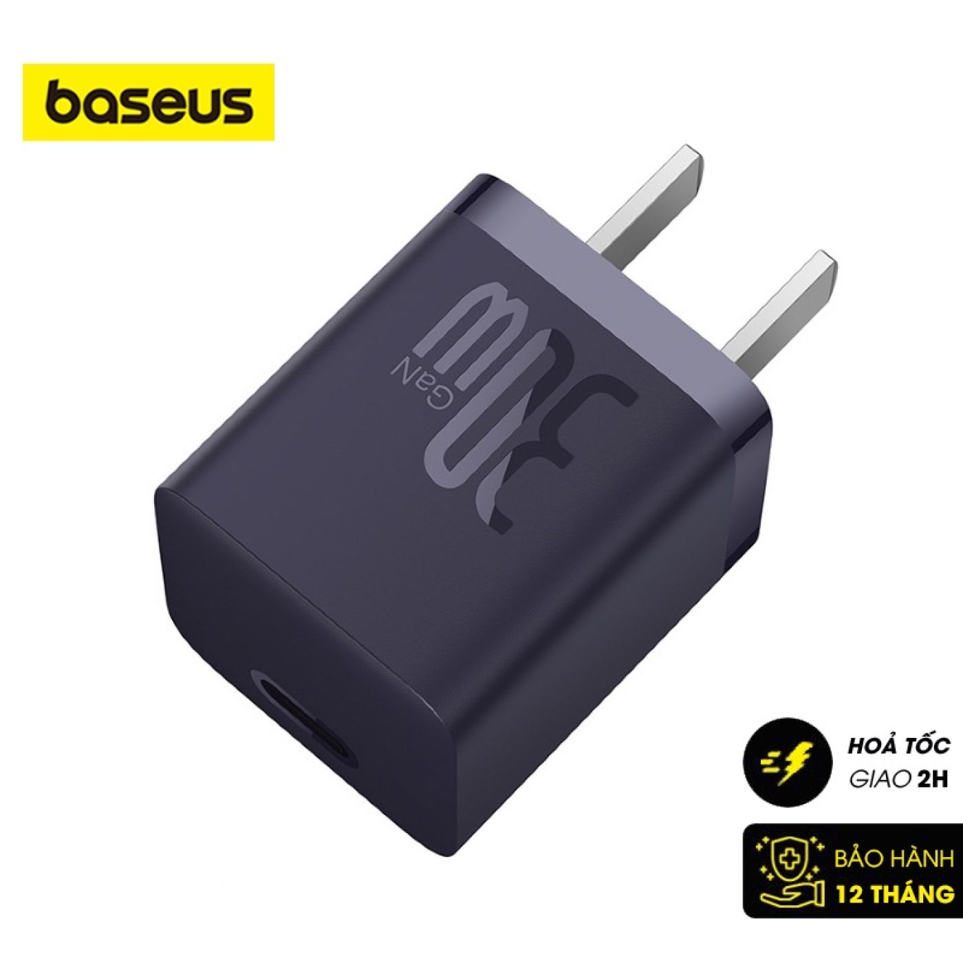 Củ Sạc Nhanh Baseus GaN5 Fast Charger Mini 1C 30W Cho iPhone 14 13 12 11 Pro Max