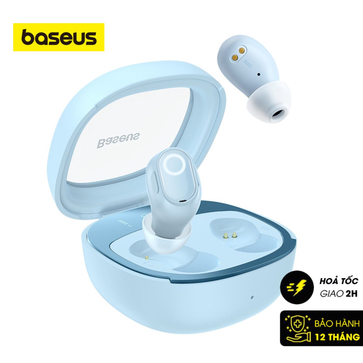 Tai Nghe Không Dây Baseus Bowie WM02 Plus True Wireless Earphones (Bluetooth V5.3, 50h sử dụng, Kích