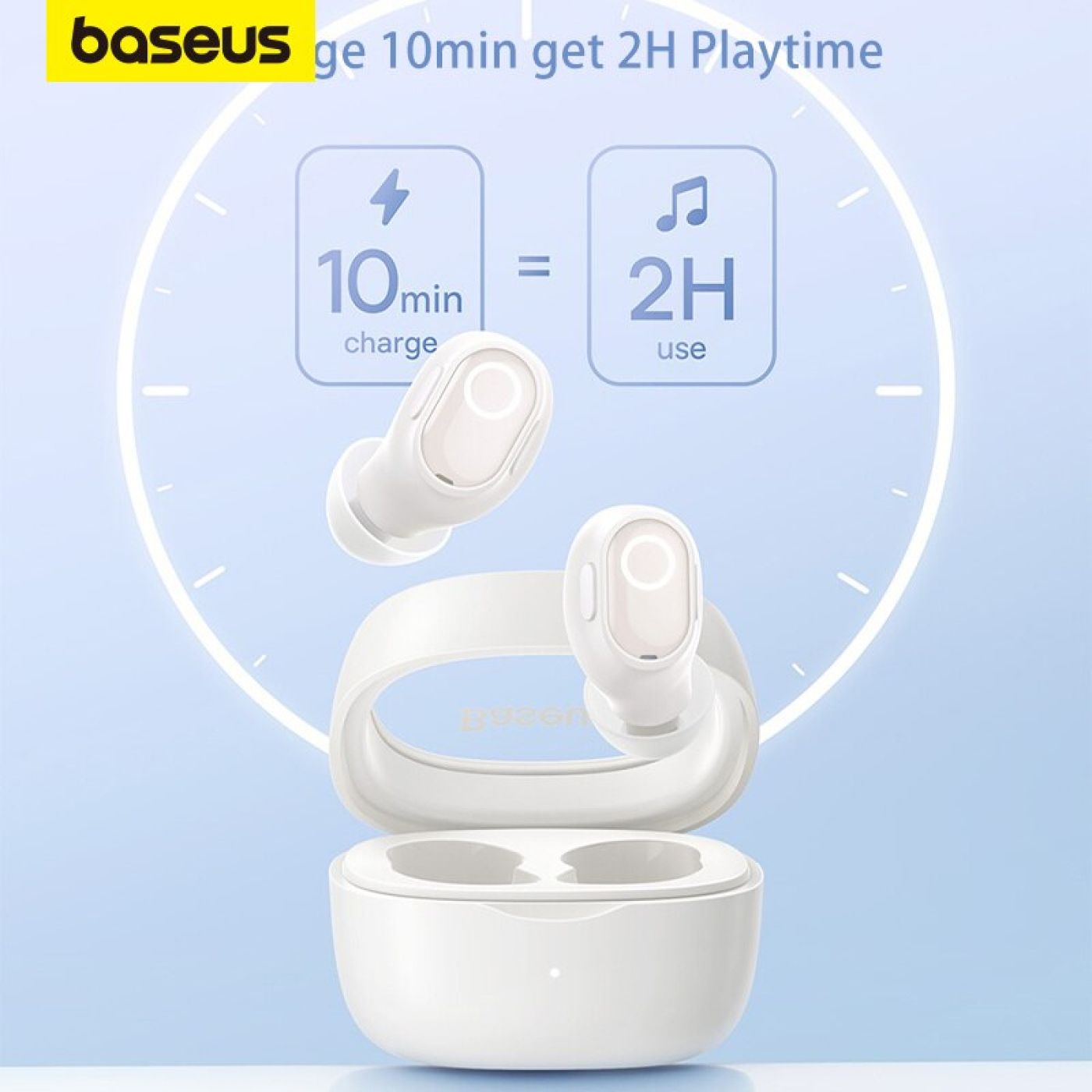 Tai Nghe Không Dây Baseus Bowie WM02 Plus True Wireless Earphones (Bluetooth V5.3, 50h sử dụng, Kích